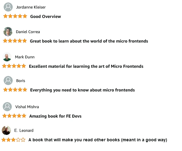 The Art of Micro Frontends Book Amazon Review Details